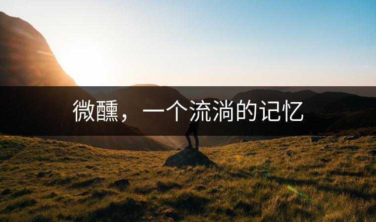 微醺,一個流淌的記憶 微醺,一個流淌的記憶