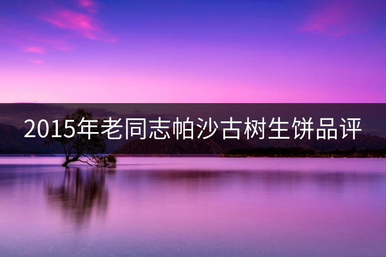 2015年老同志帕沙古樹生餅品評