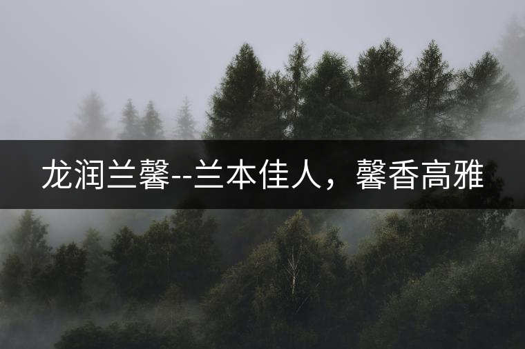 龍潤蘭馨--蘭本佳人,馨香高雅 龍潤蘭馨--蘭本佳人,馨香高雅
