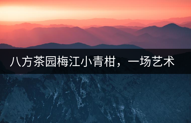 八方茶園梅江小青柑,一場藝術巔峰的際會【新品上市】! 八方茶園梅江小青柑,一場藝術巔峰的際會【新品上市】!