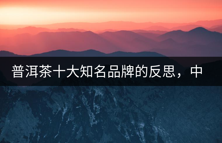 普洱茶十大知名品牌的反思,中國有沒有真正的普洱茶高端品牌? 普洱茶十大知名品牌的反思,中國有沒有真正的普洱茶高端品牌?