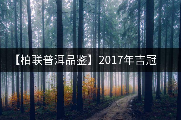 【柏聯普洱品鑒】2017年吉冠鳳羽 【柏聯普洱品鑒】2017年吉冠鳳羽