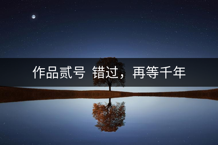 作品貳號(hào) 錯(cuò)過,再等千年 作品貳號(hào) 錯(cuò)過,再等千年