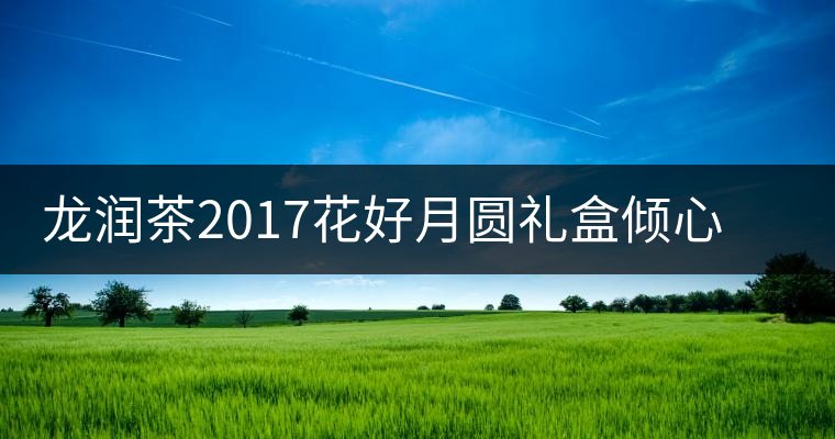 龍潤(rùn)茶2017花好月圓禮盒傾心登場(chǎng)，中秋有它才算團(tuán)圓！