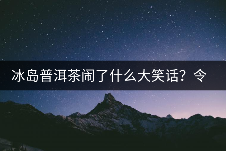 冰島普洱茶鬧了什么大笑話？令茶界人士們捧腹大笑？