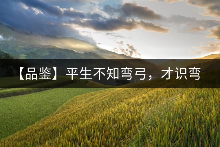 【品鑒】平生不知彎弓,才識彎弓,難舍彎弓 【品鑒】平生不知彎弓,才識彎弓,難舍彎弓