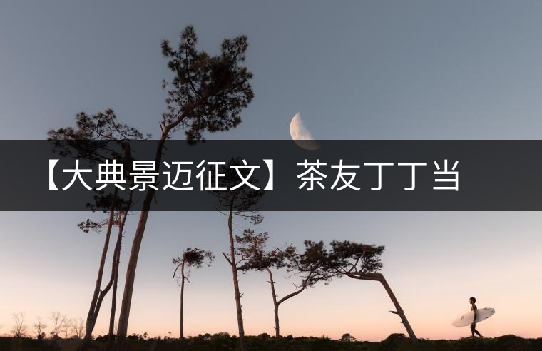 【大典景邁征文】茶友丁丁當 開湯品鑒