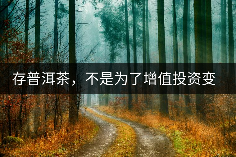 存普洱茶,不是為了增值投資變現,而是為了自己以后有純正的 存普洱茶,不是為了增值投資變現,而是為了自己以后有純正的