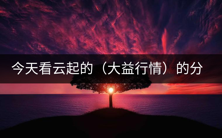 今天看云起的（大益行情）的分析報告，感受如下；轉化什么