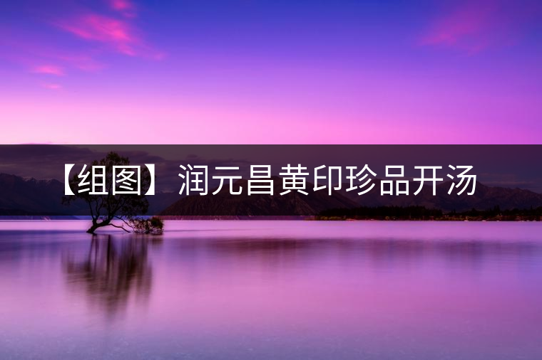 【組圖】潤元昌黃印珍品開湯 【組圖】潤元昌黃印珍品開湯