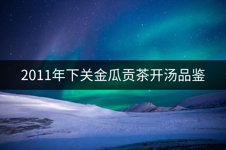 2011年下關金瓜貢茶開湯品鑒 2011年下關金瓜貢茶開湯品鑒