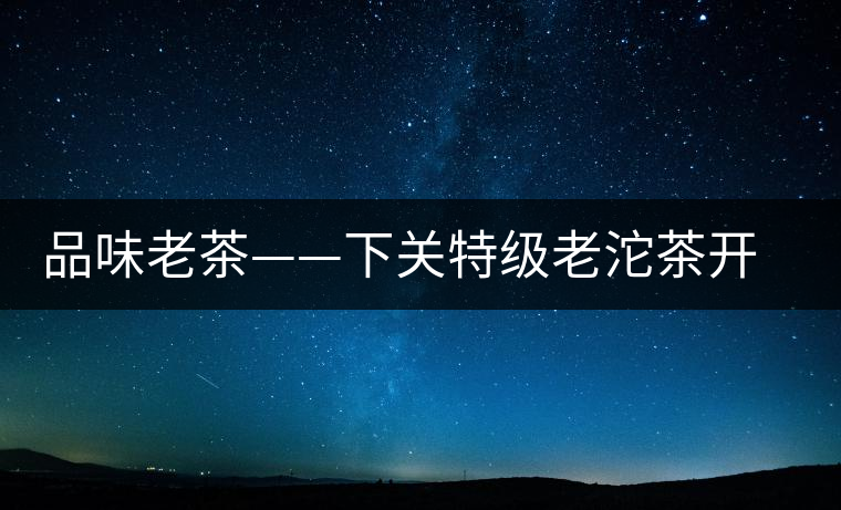 品味老茶——下關特級老沱茶開湯 品味老茶——下關特級老沱茶開湯