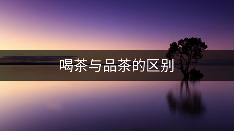 喝茶與品茶的區別