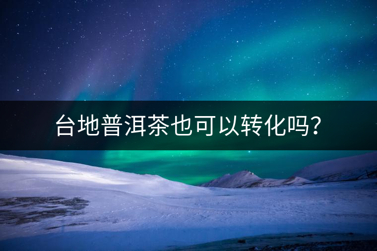 臺地普洱茶也可以轉化嗎? 臺地普洱茶也可以轉化嗎?