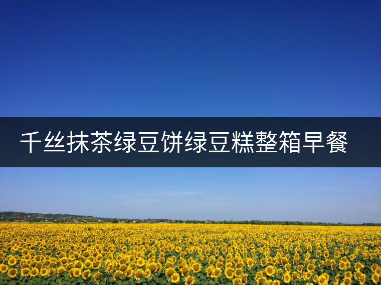 千絲抹茶綠豆餅綠豆糕整箱早餐面包小吃休閑食品全國小吃網紅零食