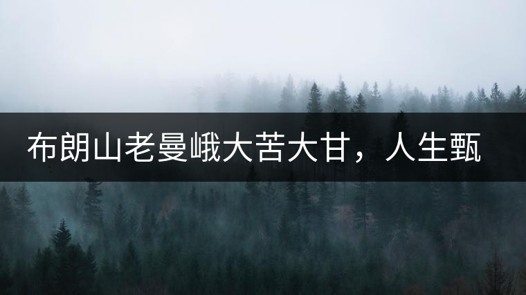 布朗山老曼峨大苦大甘,人生甄味 布朗山老曼峨大苦大甘,人生甄味