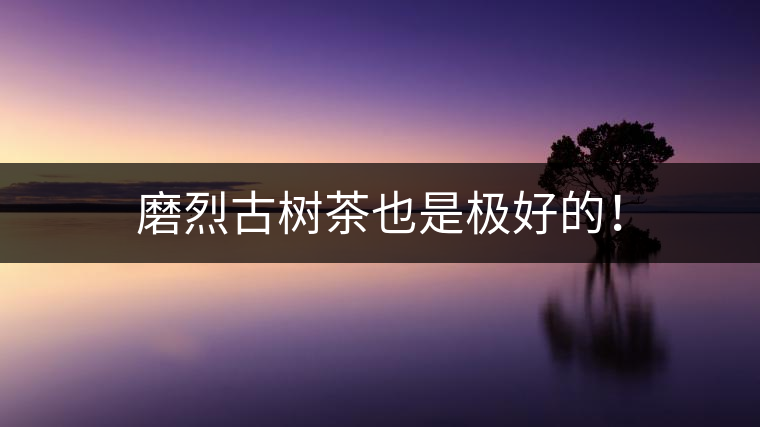 磨烈古樹茶也是極好的! 磨烈古樹茶也是極好的!