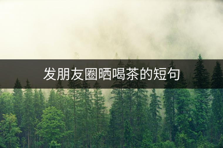 發朋友圈曬喝茶的短句 發朋友圈曬喝茶的短句