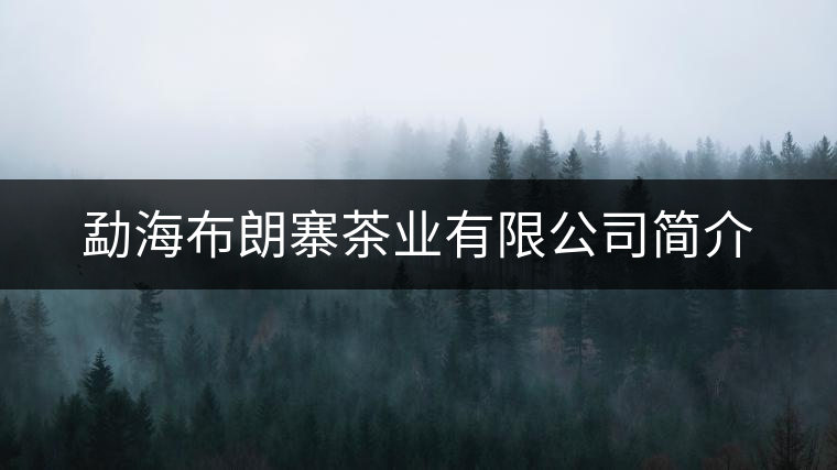 勐海布朗寨茶業有限公司簡介