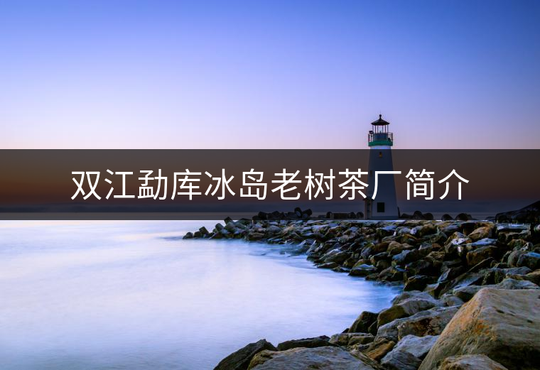 雙江勐庫冰島老樹茶廠簡介 雙江勐庫冰島老樹茶廠簡介