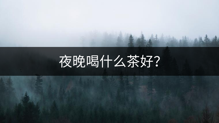 夜晚喝什么茶好？