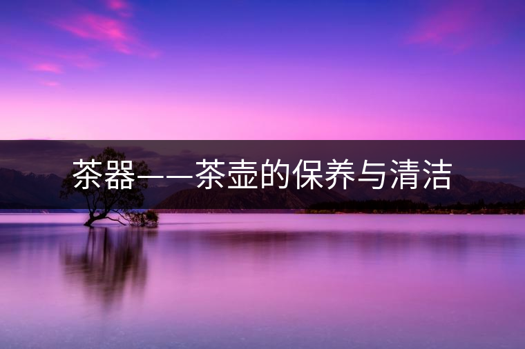 茶器——茶壺的保養與清潔 茶器——茶壺的保養與清潔