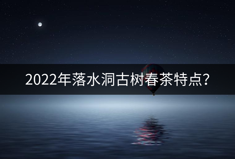 2022年落水洞古樹春茶特點？