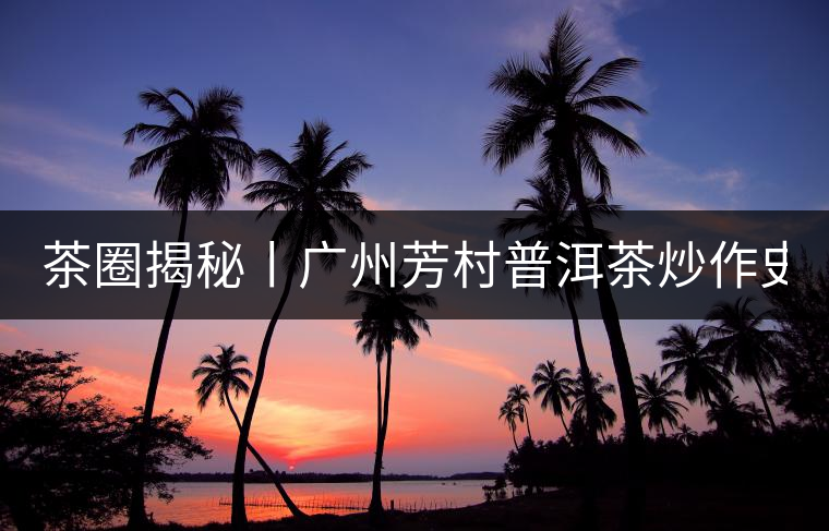 茶圈揭秘丨廣州芳村普洱茶炒作史全起底。 茶圈揭秘丨廣州芳村普洱茶炒作史全起底。