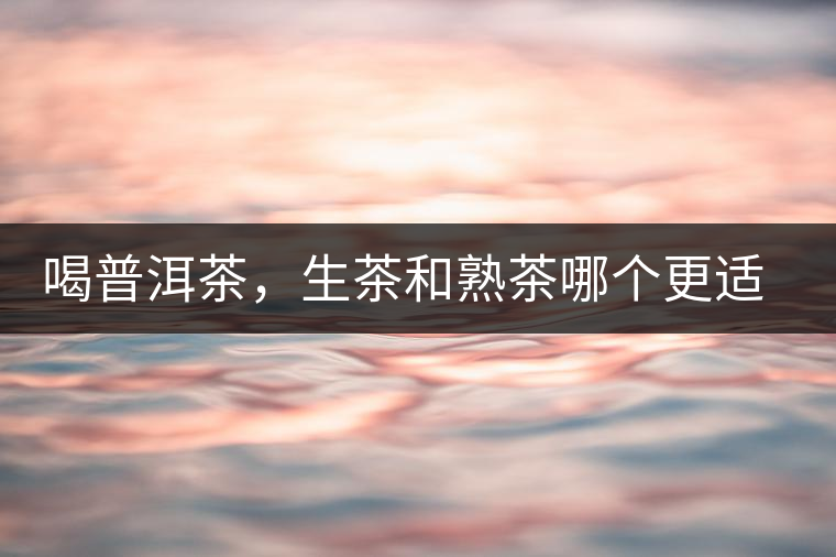 喝普洱茶，生茶和熟茶哪個更適合你？