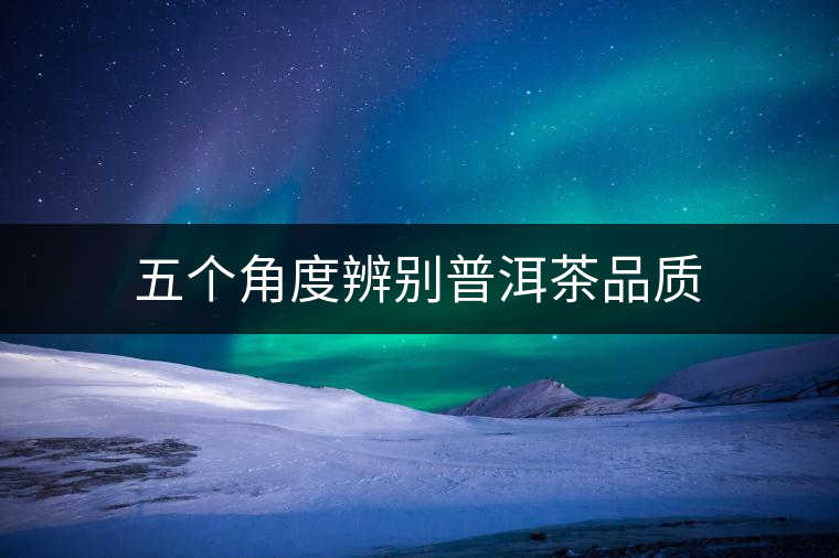 五個角度辨別普洱茶品質 五個角度辨別普洱茶品質