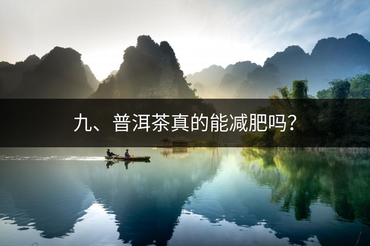 九、普洱茶真的能減肥嗎? 九、普洱茶真的能減肥嗎?