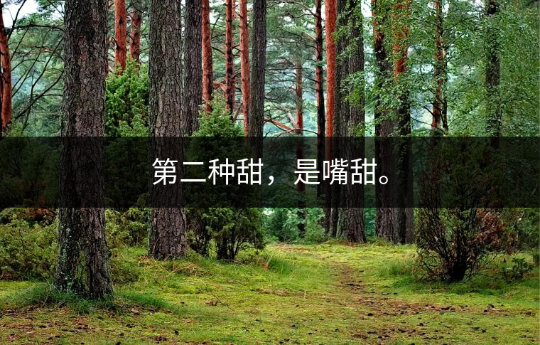 第二種甜，是嘴甜。