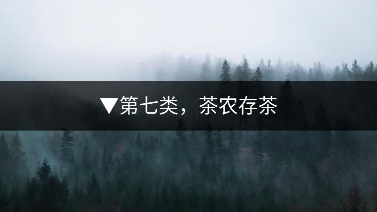 ▼第七類,茶農(nóng)存茶 ▼第七類,茶農(nóng)存茶