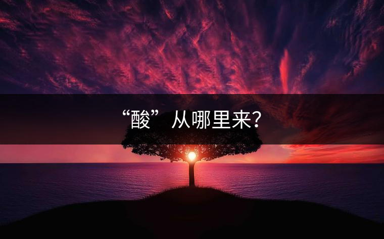 “酸”從哪里來? “酸”從哪里來?