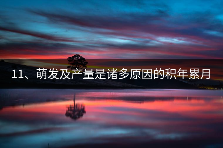 11、萌發(fā)及產(chǎn)量是諸多原因的積年累月的疊加。 11、萌發(fā)及產(chǎn)量是諸多原因的積年累月的疊加。