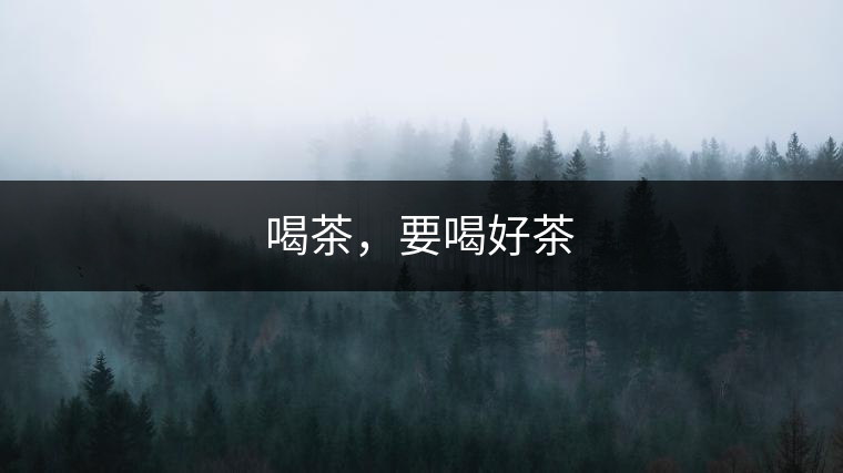 喝茶,要喝好茶 喝茶,要喝好茶