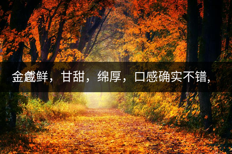 金色
，咸鮮，甘甜，綿厚，口感確實不鐠,還有上升空間。