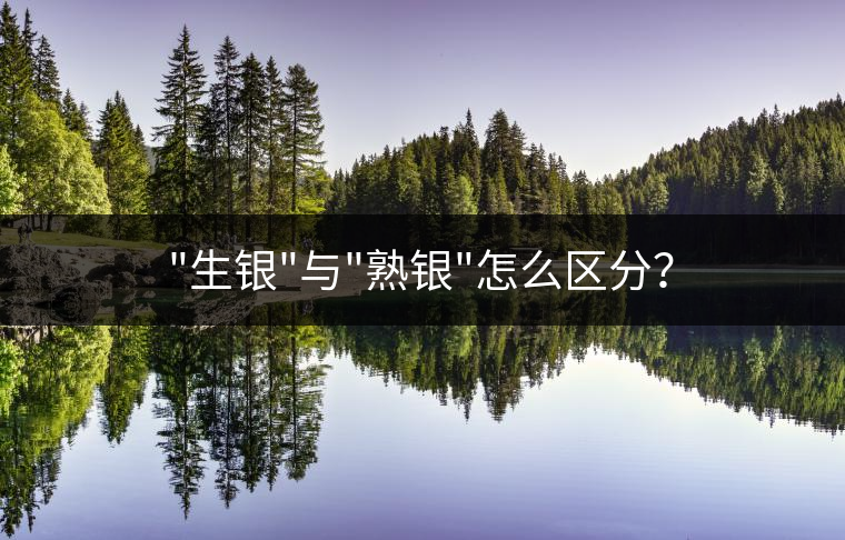 “生銀”與”熟銀”怎么區(qū)分? “生銀”與”熟銀”怎么區(qū)分?